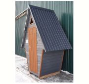 Туалет дачный ДОМИК СКАНДИ с высокой ступенькой, в сборе