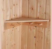 Полка угловая для бани и сауны 4 крючка «Добропаровъ»