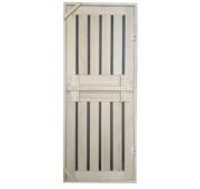 Дверь банная щитовая с вертикальными вставками 1800*730мм с фурнитурой ОСИНА